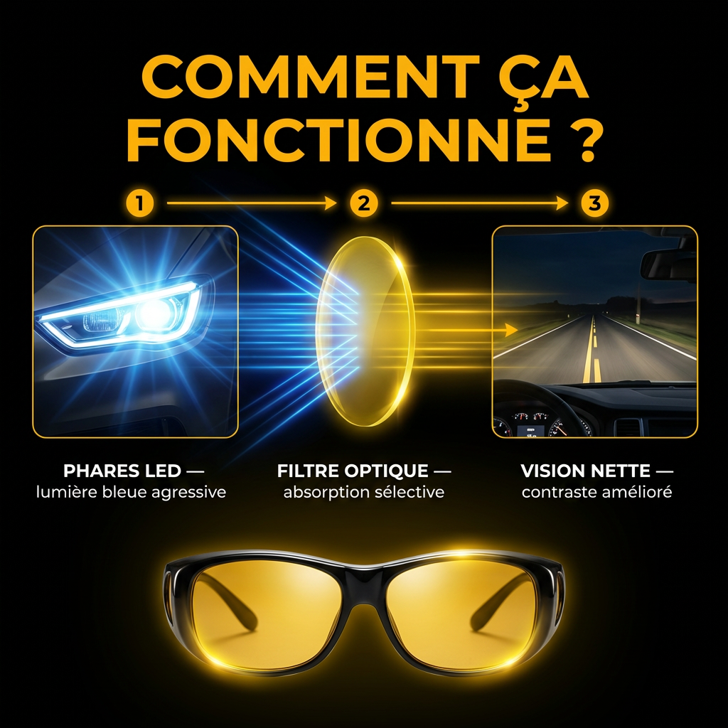 Lunettes Filtre Anti-Éblouissement